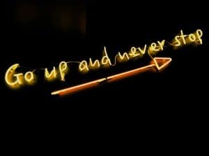neon letters never stop