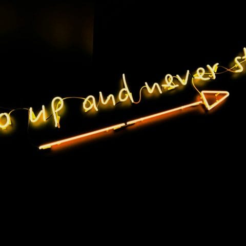 neon letters never stop